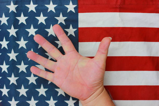hand ignor with American flag pattern,the American the first.
