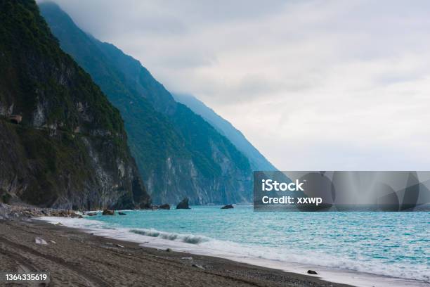 Where The Sea Meets The Mountains Beautiful Cliff In Hualien Taiwan Stock Photo - Download Image Now