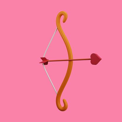 arco y flecha con concepto de San Valentín photo