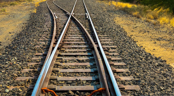 istock Railroad track in the desert from Namibia near Luderitz 1364349880