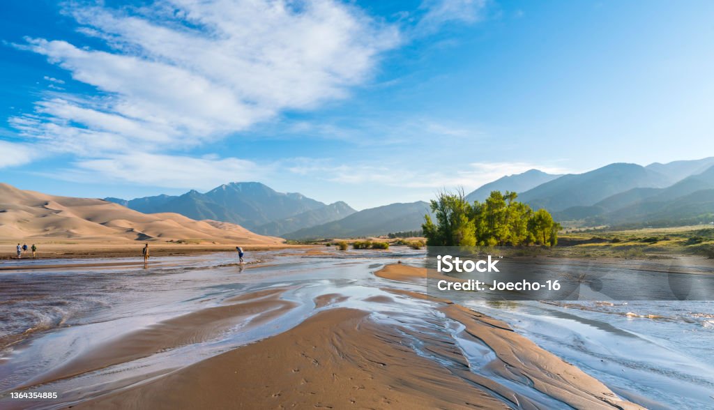 Great sand dune national park on the day,Colorado,usa. Great Sand Dunes National Park Stock Photo