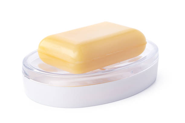 istock New soap on a dish isolated on white background 1364360313