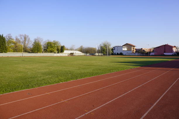 istock Arad, Arad Romania - December 9 2021: Stadium with running track athletics stadium 1364363845