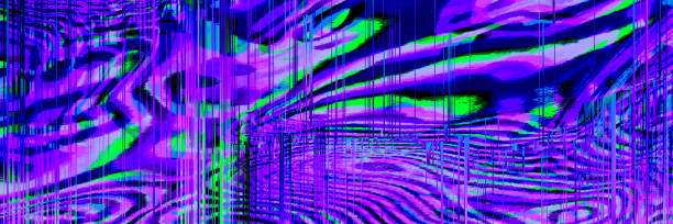 motion glitch interlaced verzerrter psychedelischer zebra-bannerhintergrund - vintage wallpaper video stock-grafiken, -clipart, -cartoons und -symbole