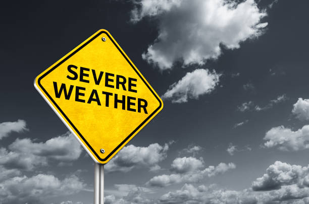 Severe Weather information road sign