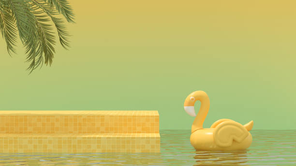 istock Podium on sea, product display, platform, exhibition stage, summer cosmetics 1364365616