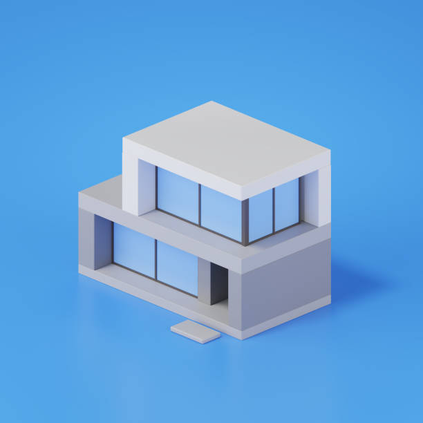 istock 3d render of a modern house, Real estate concept. 1364365645