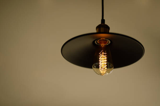 istock Retro hanging light, Vintage lamp 1364365663
