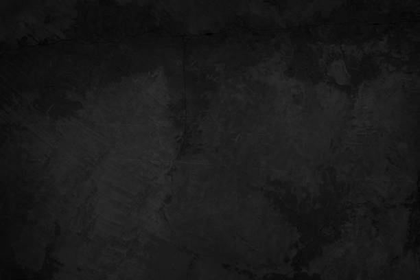 istock Close up retro vignette plain dark black cement (concrete) wall background texture rough old for show surface advertise or promote product and content on display and wallpaper. 1364365746