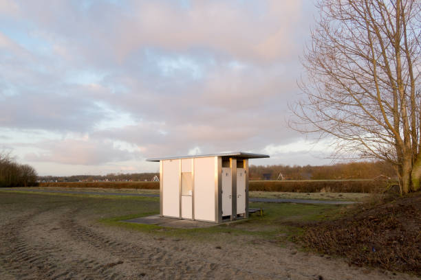 istock Toilet house on Harderstrand North 1364366518