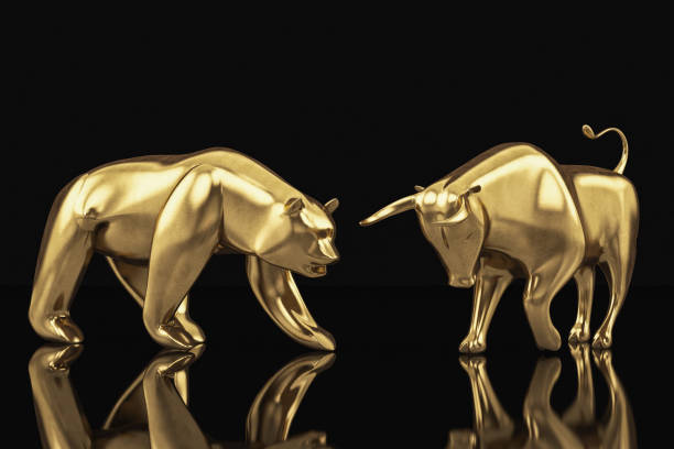 istock Bull and Bear Stock Market Prices Concept. 1364367015