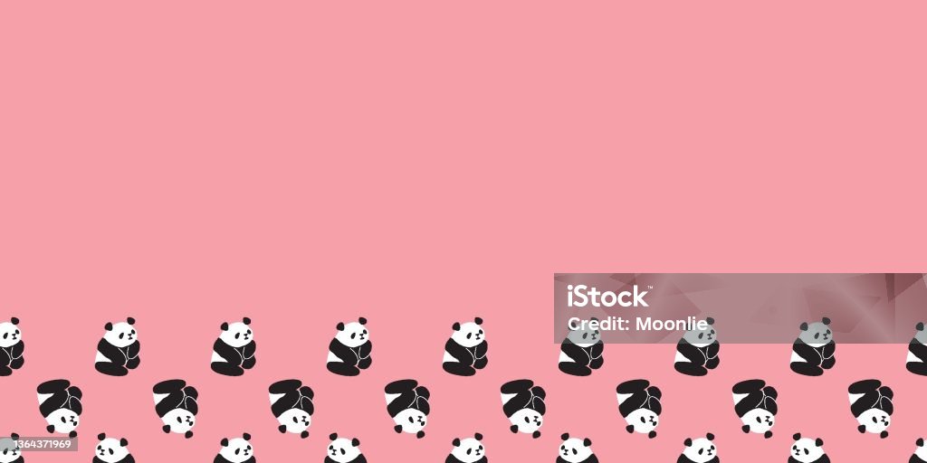 Panda Frame Border Seamless Pattern Stock Illustration - Download Image ...
