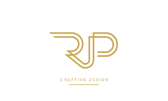 Monogramme Rp Rp Pr Alphabet Lettres Abstrait Logo De Luxe Icône Monogramme Vectoriel ...