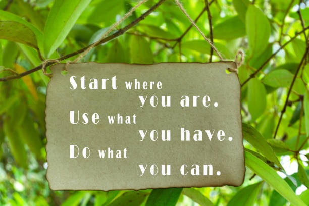 istock Inspirational and motivational quote on tree background 1364380656