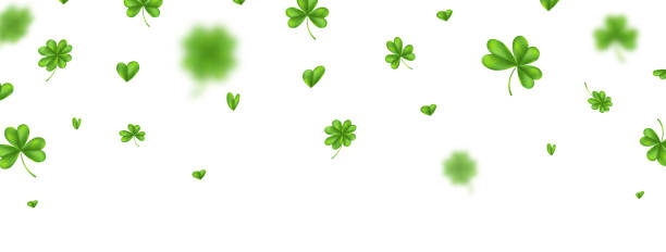 istock Clover leaf banner. St Patrick day background. Shamrock green leaves. Happy Irish saint card. Festival Ireland flower. Lucky fortune symbol. Celebration march frame. Vector illustration 1364381074