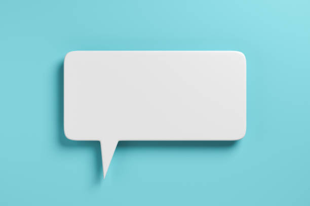 istock Empty white social media notification icon on a blue background. 1364381440