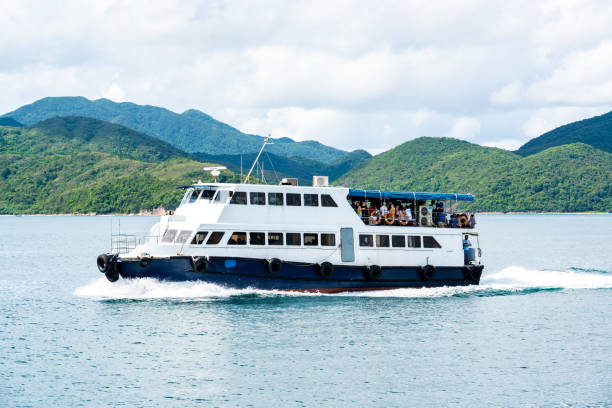 istock Sea with vessel in Hong Kong 1364386331