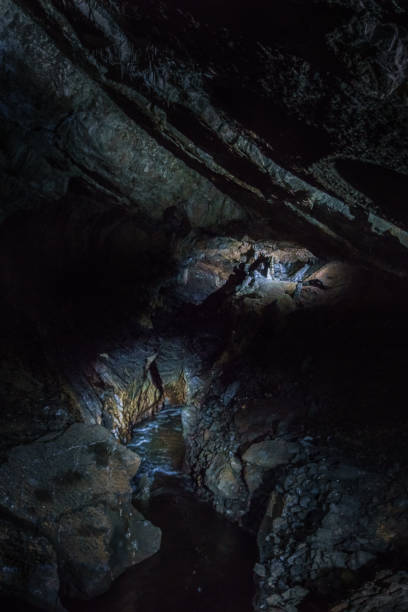 istock underground river inside of Han-sur-Lesse cave grotto, Belgium 1364392294