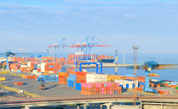 istock Conteiner Odessa commercial sea port 1364392859