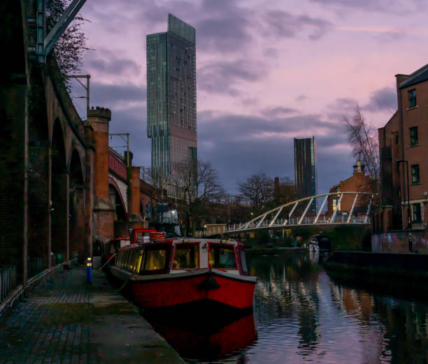 istock Sunset over the canal in Castlefield 1364398343
