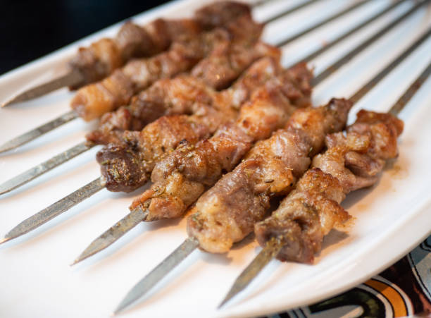 Halal Cuisine: Shish Kebab stock photo