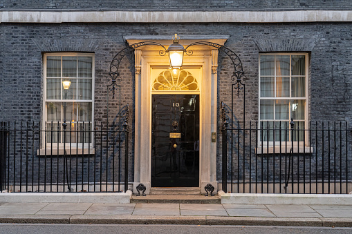 January 5, 2022 - London, UK: 10 Downing Street, the office of the Prime Minister of the United Kingdom, early on a January morning as Parliament returned from recess.