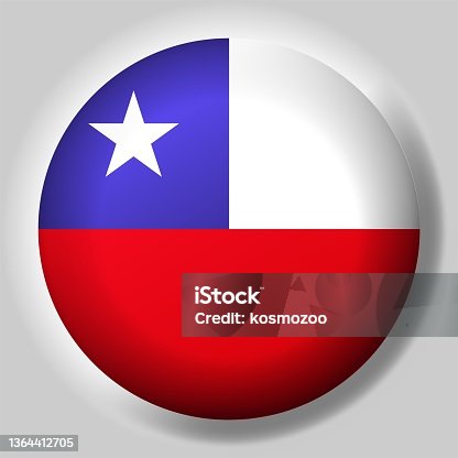 istock Flag of Chile button 1364412705