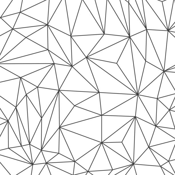 abstraktní polygonální bílé pozadí s čarami. - modelování s nízkým počtem polygonů stock ilustrace