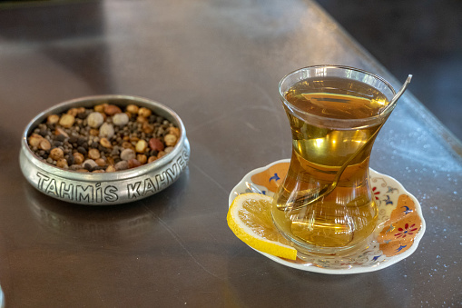 Traditional Arabian mint tea is very refreshing and tasty