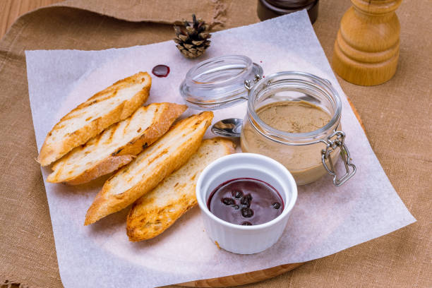 istock The chicken liver pate with bread and jam 1364417911