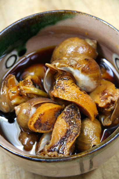 istock Fresh whelk boil cooked Japanese style 1364421535