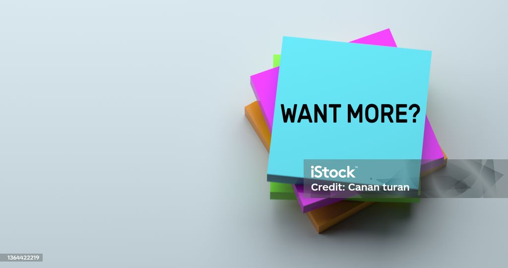 Want more ? Gray background and adhesive note Business Stock Photo