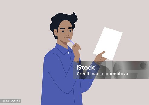 istock A young puzzled male Caucasian character coming up with a decision 1364428181
