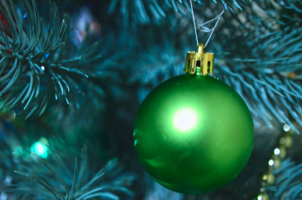 istock Round green toy christmas tree decoration 1364428840