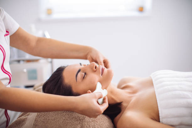 istock Gua sha - traditional Chinese massage with stones 1364429181