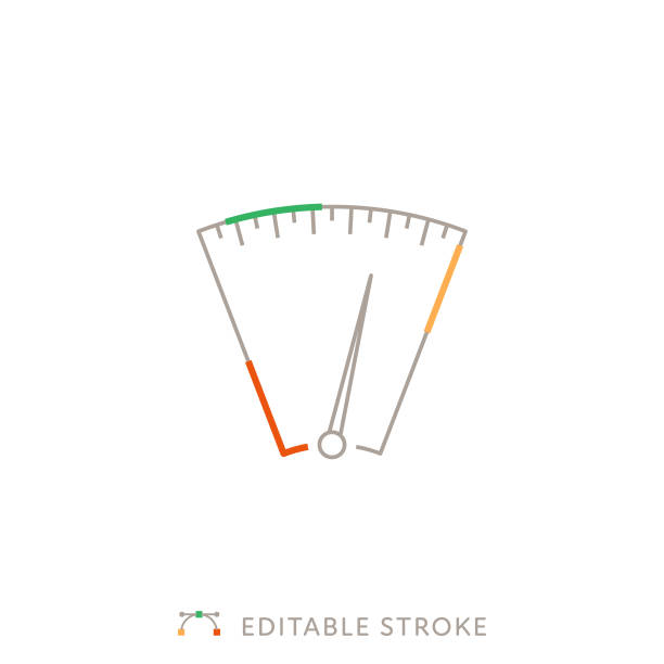 ukur ikon garis warna-warni dengan stroke yang dapat diedit - slot pulsa ilustrasi stok