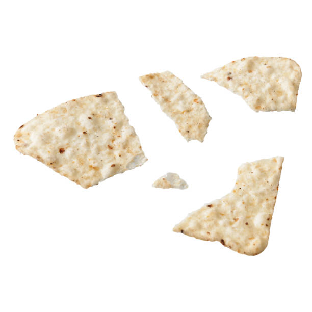 istock Single broken mexican nacho chip isolated on a white background 1364430126