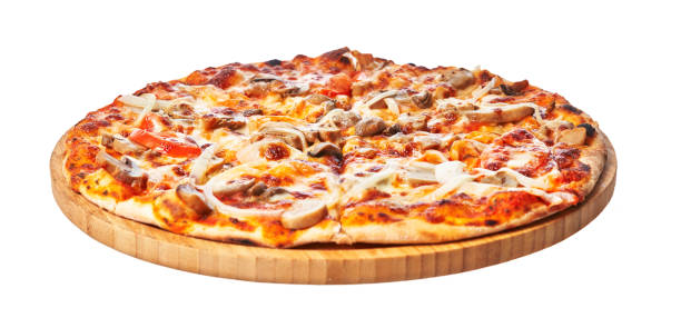 istock Delicious italian pizza isolated on a white background 1364431352