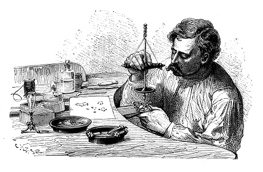 Antique illustration of 19th century industry, technology and craftsmanship: Jewellery