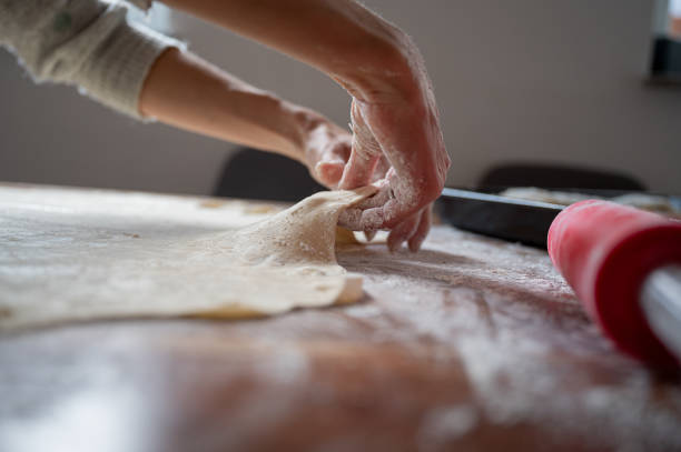 istock Stretching homemade pastry dough 1364445570