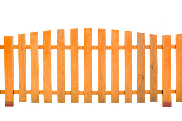 istock wooden isolated fence 1364447157