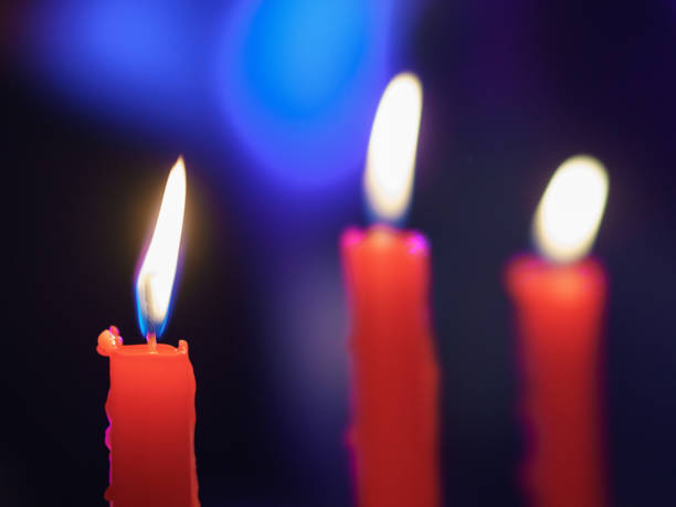 istock Bright colors of red lights. 1364447649