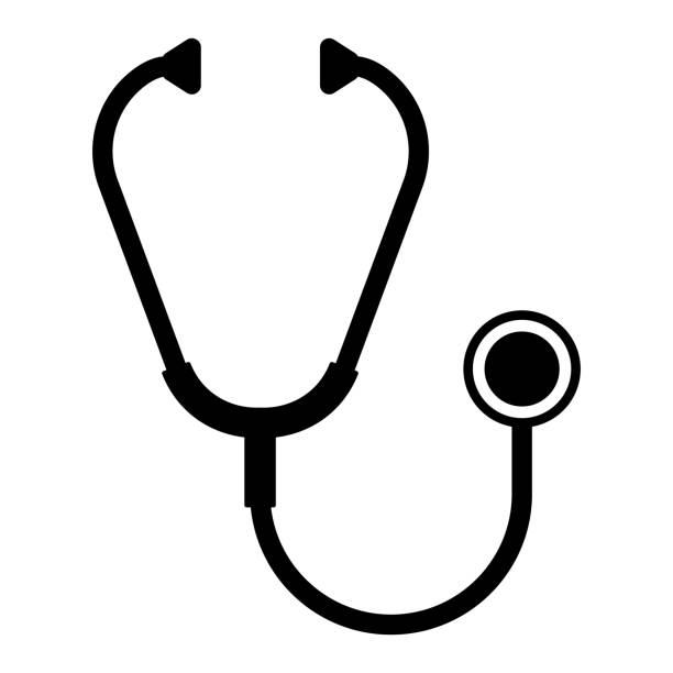 stethoskop-symbolvektor. stethoskop-symbol für medizinisches design. - stethoskop stock-grafiken, -clipart, -cartoons und -symbole
