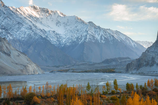 istock Himalayas mountains  in autumn at sunset 1364451520