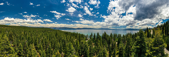 Aerial image at Lake Tahoe in California