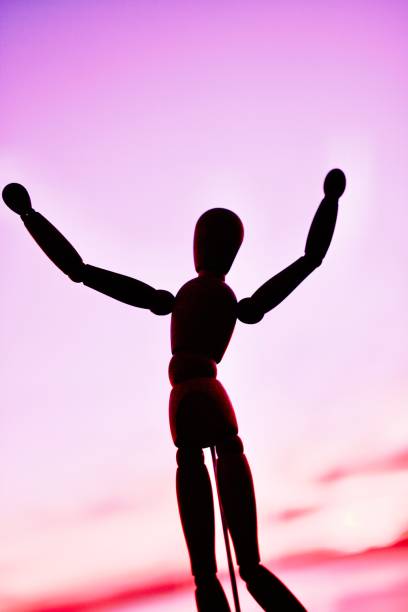 Happy Wooden Mannequin background