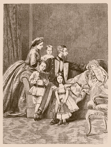 Illustration of the Crown Prince Family of Prussia