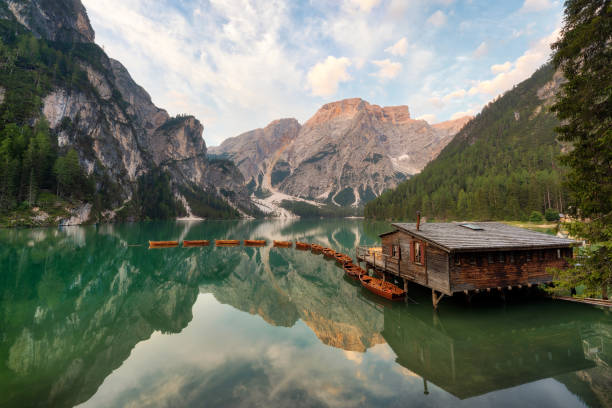 istock Pragser Wildsee - Lago di Braies in the Dolomites during Sunrise 1364456079