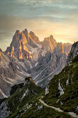 istock Cadini Group in Dolomites, Italy, Drei Zinnen national park during Sunset 1364456331