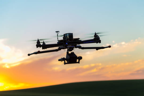 drone no copyright fly in the sky - drone stockfoto's en -beelden
